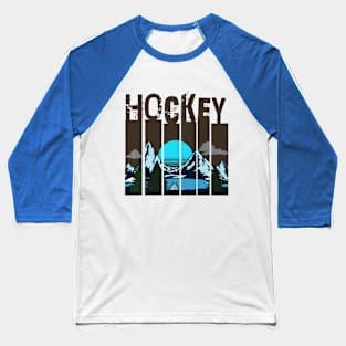 Hockey on Wood Baseball T-Shirt